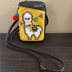 Chala Yellow Alpaca Crossbody Bag wallet